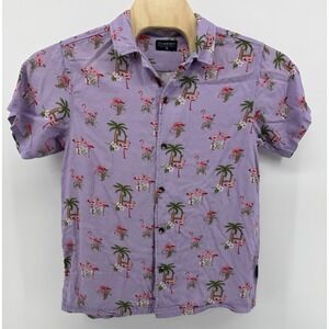 Island‎ Haze Hawaiian Shirt Men's Size M 100% Viscose Floral Tropical Aloha